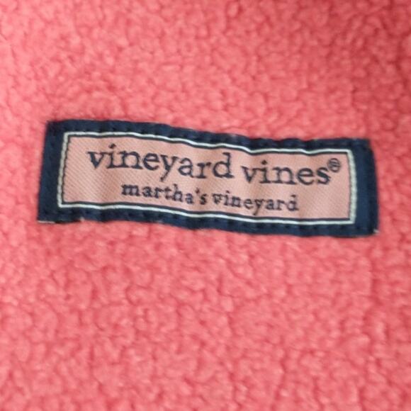 Vineyard Vines Fleece Sweatshirt Women's XXS Salmon 1/4 Zip Long Sleeve Pullover - Picture 5 of 9